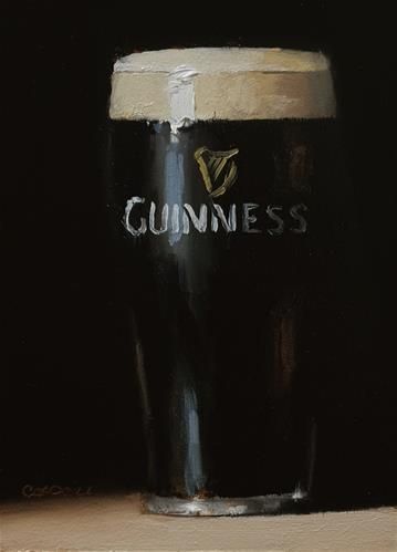 Daily Paintworks - "Guinness" - Original Fine Art for Sale - © Neil Carroll Neil Carroll, Beer Painting, Simple Oil Painting, Daily Painters, Painting Competition, Muse Art, Food Painting, Still Life Oil Painting, Daily Painting