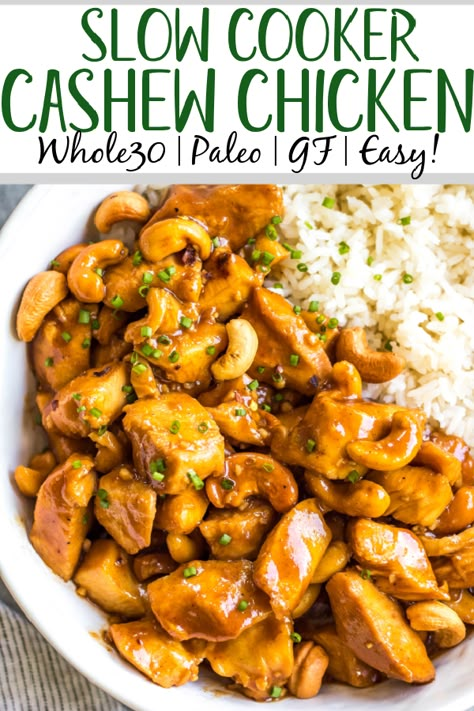 Cashew Chicken Recipe Crockpot, Healthy Crockpot Recipes Family, Paleo Slow Cooker Soup, Whole 30 Teriyaki Chicken, Whole Kitchen Sink Recipes, Best Gluten Free Crockpot Recipes, Crock Pot Chicken Gluten Free, Paleo Dinner Ideas Easy, Gut Healthy Crockpot Recipes