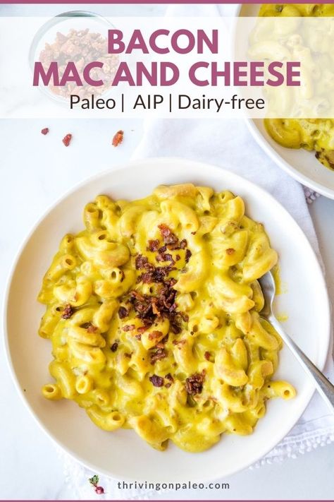 Aip Cheese, Aip Recipes Dinner, Aip Pasta, Paleo Mac And Cheese, Uc Diet, Aip Soup, Bacon Mac And Cheese Recipe, Aip Dinners, Aip Sides