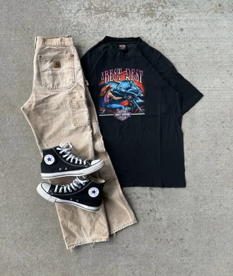 Carhartt Converse, Male Aesthetic, Converse Vintage, Guys Fashion, Trendy Boy Outfits, Skater Girl, Guys Clothing Styles, Black Converse, Aesthetic Fits