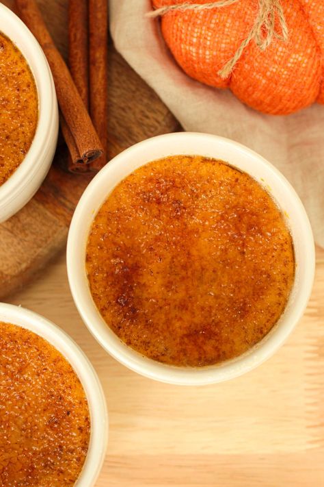 Pumpkin Coconut Crème Brûlée | Good Food Discoveries Pumpkin Creme Brulee, Pumpkin Coconut, Creme Brulee Recipe, Brulee Recipe, How To Make Pumpkin, Roast Pumpkin, Canned Coconut Milk, Fall Treats, Cooking Light