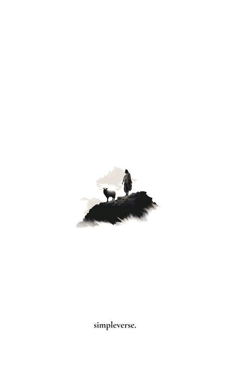 Minimalistic Iphone Wallpaper, Sheep Black And White, Standing On A Mountain, Minimalistic Wallpaper, Bible Quotes Background, Christian Illustration, Christian Graphics, Church Media Design, M Wallpaper