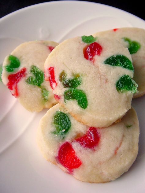 Candied Cherry Slices Christmas Cookies - Suzie The Foodie Candied Cherries, Norwegian Recipes, Box Cookies, Christmas Eats, Icebox Cookies, Holiday Fruit, Fruit Cookies, Cherry Cookies, Cherry Candy