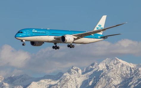 Nice to see KLM back in Salt Lake with the 787-900. Boeing 777x, Boeing 787 9 Dreamliner, Boeing 787 Dreamliner, Klm Royal Dutch Airlines, Space Craft, Air Plane, Boeing 787, General Aviation, Boeing 777