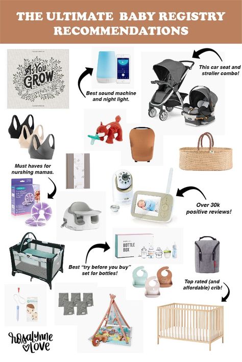 Ultimate List of Baby Registry Must-Haves + Recommendations - Baby Registry Guide, Baby Registry List, Baby Registry Essentials, Amazon Baby Registry, Baby Registry Checklist, Baby Registry Items, Registry Checklist, Baby Registry Must Haves, Target Baby