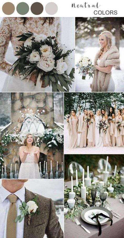 Rustic Winter Wedding Colors, Winter Wedding Color Ideas, Winter Wedding Fashion, Wedding Color Ideas, Elegant Winter Wedding, Rustic Winter Wedding, Winter Wedding Colors, Winter Wedding Decorations, Winter Wedding Inspiration