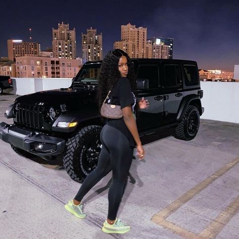 All Black Jeep, Jeep Wrangler Girly, Jeep Wrangler Girl, Black Jeep Wrangler, Jeep Hair, Jeep Wrangler Accessories, Black Jeep, Wrangler Accessories, Dream Cars Jeep