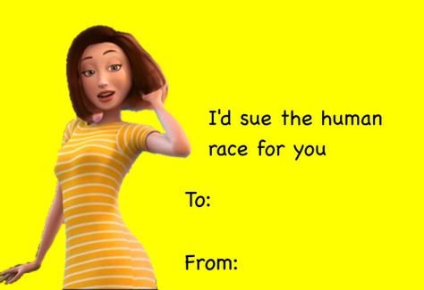 Bee movie pickup line Weird Valentines Cards, Meme Valentines Cards, Corny Valentines, Bad Valentines Cards, Weird Valentines, Bad Valentines, Pickup Line, Valentines Puns, Vday Cards