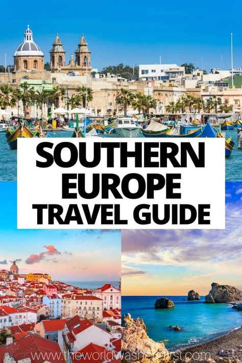 Travelling to the Southern Europe? Check out this comprehensive travel to ensure you have the best trip possible! Southern Europe Itinerary, Backpacking Europe Packing, Europe In November, Girls Trip Destinations, Africa Itinerary, Europe Packing, European Itineraries, Best Countries To Visit, Best Trip