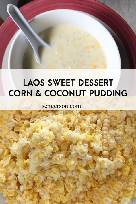 Laotian Desserts, Khmer Dessert Recipe, Easy Cambodian Recipes, Nam Van Dessert Recipe, Lao Food Recipes Dishes, Lao Dessert Recipes, Laos Food Recipes, Coconut Pudding Dessert, Lao Dessert