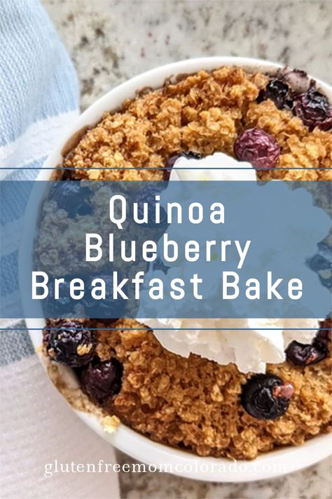 Baked Quinoa Recipes, Blueberry Breakfast Bake, Quinoa For Breakfast, Easy Breakfast Bake, Quinoa Bake, Quinoa Flakes, Healthy Low Carb Breakfast, High Fiber Breakfast, Anti Inflammation Recipes