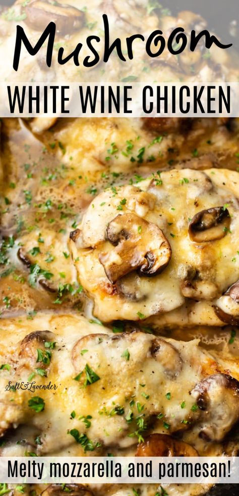 Chicken Mushrooms Cheese Recipes, Chicken Onion Mushroom Recipes, Best Chicken And Mushroom Recipe, Chicken And Mushrooms In Wine Sauce, Chicken And Mushrooms In A Garlic White Wine Sauce, Chicken Mushroom And Onions, White Mushrooms Recipe, Chicken Mushroom White Wine Sauce, Chicken With Mushrooms And Cheese