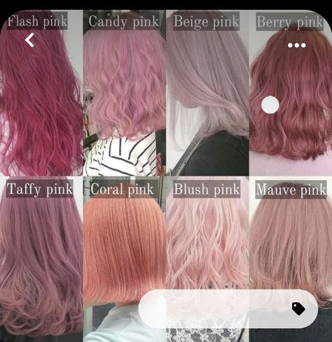 Brownish Pink Hair Color, Shades Of Pink Hair Chart, Berry Pink Hair Color, Pink Hair On Brown Skin, Pink Violet Hair, Mauve Pink Hair, Berry Pink Hair, Pink Peach Hair, Dusty Pink Hair