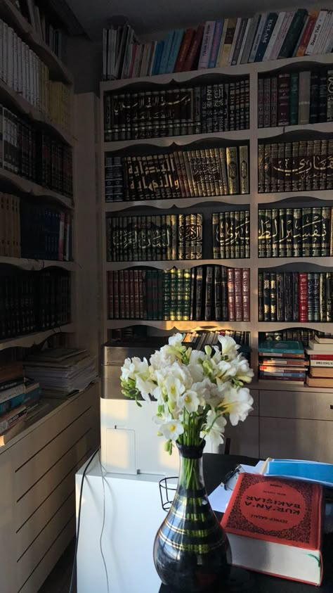 Books, Flowers, White