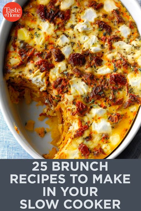 25 Brunch Recipes to Make in Your Slow Cooker Summer Brunch Recipes, Slow Cooker Frittata, Slow Cooker Baking, Best Brunch Recipes, Slow Cooker Breakfast, Easy Brunch Recipes, Easter Brunch Food, Crockpot Breakfast, Easy Brunch