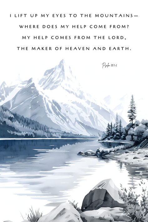 Digital download

    Digital file type(s): 5 JPG

Psalm 121:1-2 I Lift Up My Eyes To The Mountains, Printable, Bible Verse Wall Art, Digital Prints, Modern Christian Art, Farmhouse Decor, Instant Download, Downloadable Art, Digital Wall Art, Digital Download, Wall Decor, Art Prints

Psalm 121:1-2
I lift up my eyes to the mountains— where does my help come from? My help comes from the Lord, the Maker of heaven and earth.

SEE THE REST OF MY SHOP HERE: https://truthinlovedesigns.etsy.com I Lift My Eyes To The Mountains, Psalm 121 Wallpaper, Mountain Scripture, Mountain Bible Verse, Gods Armor, Eyes Printable, Psalms 121, Psalm 121 1 2, Mountain Trip