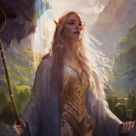 ArtStation - Galadriel Elf LOTR Saga Tolkien Artwork, Dnd Elves, Lotr Elves, Elf Warrior, Elf Characters, Tolkien Elves, Middle Earth Art, Elves Fantasy, Female Elf