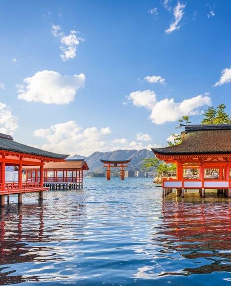 Visit Japan AU & NZ on Instagram: "Welcome to Hiroshima Prefecture!⁠ ⁠ ⛩️ Visit UNESCO World Heritage site of Itsukushima Shrine and its iconic torii gate on the island of Miyajima . TIP: Time your visit with the tide. At high tide the torii gate appears to float in the sea, whereas at low tide you can walk out to it. 📸@donnyjkimball⁠ ⁠ 🍶 Wander the streets of Takehara City, Hiroshima’s ‘little Kyoto’. Once a leading manufacturer of salt and sake in the early Edo Period (1603-1867), you can no Itsukushima Shrine, Beauty Of Japan, Hiroshima Japan, Caracter Design, Torii Gate, Famous Architecture, Iconic Buildings, Edo Period, Visit Japan