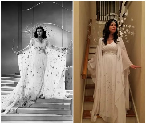 Hedy Lamarr in the “You Stepped Out of a Dream” number in “Ziegfeld Girl” (1941): Halloween 2016. This is my favorite Halloween costume (thus far) as far as ... Edwardian Halloween Costume, Hedy Lamarr Costume, Halloween Elegant Costume, Old Hollywood Costumes Halloween, Hollywood Star Costume Ideas, Old Hollywood Halloween Costumes, Glamorous Halloween Costumes, White Dress Costume Halloween, Celestial Halloween Costume