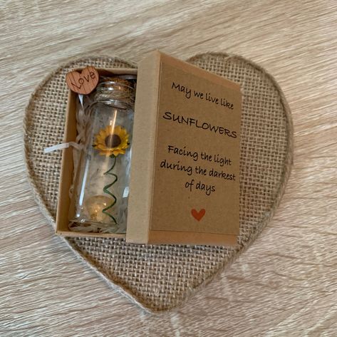 Thinking Of You Sunflower, Diy Thinking Of You Gifts, Bereavement Support, Wrapping Inspiration, Paper Sunflowers, Miss You Gifts, Dark Landscape, Always In My Heart, Gift Wrapping Inspiration