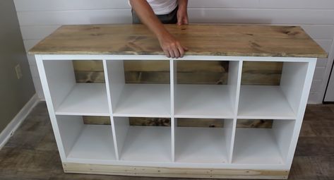 Ikea Shelving Unit, Tool Box Diy, Ikea Kitchen Island, Ikea Shelves, Diy Dollhouse Furniture Easy, Diy Play Kitchen, Diy Kitchen Furniture, Diy Kitchen Island, Diy Furniture Easy