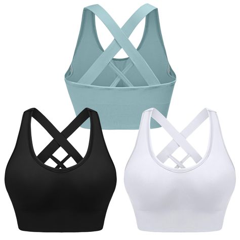 PRICES MAY VARY. ✔Classic Design: This padded sports bra features a square neck, wide strap design,built in padded.Crisscross back adds a touch of style to your workout attire that is sure to turn heads at the gym or on the go. ✔High Support: With removable cups and high support material, our workout seamless bra provides the perfect balance of comfort and support for your active lifestyle. From lounging to high intensity activities,this compression bra fits perfect. ✔Quality Material: Made with Exercises Outfits, Sports Bras For Big Busts, Dance Fits, Compression Bra, Gym Bra, Wishlist 2024, Lab Rats, Sport Bras, High Impact Sports Bra