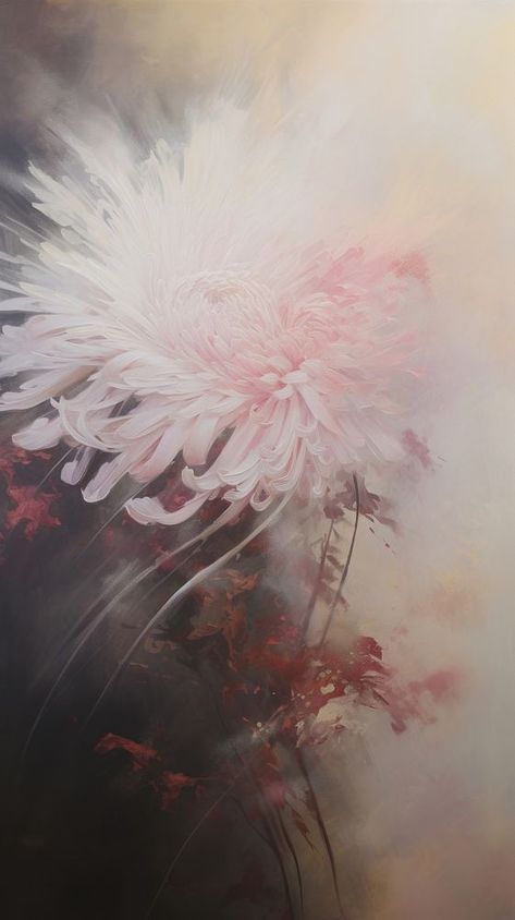 A chrysanthemum flower art painting nature. | premium image by rawpixel.com Crysantenum Flower, Chrysanthemum Painting, First Apartment Tips, Apartment Tips, Wallpaper Texture, Wallpaper Mobile, Painting Nature, Chrysanthemum Flower, Painting Inspo