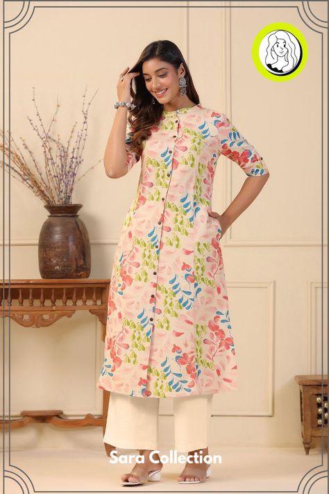 Modern Kurti Neck and Sleeve Design Trends Daily Wear Clothes For Women, Gorget Kurti Designs Latest, Kurti Patterns Latest, Modern Kurti, A Line Kurti Designs, Straight Kurti Designs, Neck Design Ideas, Sleeves Kurti, Dress Designs For Stitching