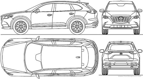 Mazda CX-9 (2017) Offroad Vehicle, Mazda Cx 9, House Blueprints, Vector Drawing, Vehicle Design, Offroad Vehicles, Designs To Draw, New Cars, Mazda