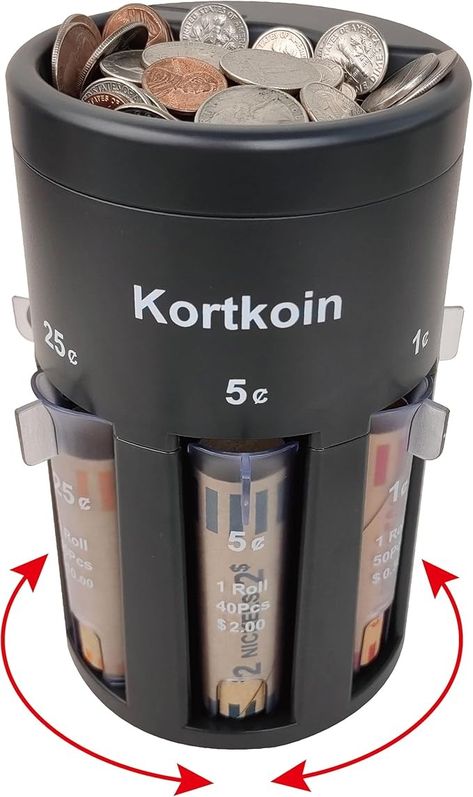 Amazon.com : Kortkoin Automatic Coin Sorter 5-IN-1 Coin Counter with Coin Wrappers, Empty Piggy Bank Coin Bank Jar Quickly & Accurate as Change Sorter Machine, Widely used at Home, Office & Store. Great Time Saver : Office Products Coin Counter, Coin Sorter, At Home Office, Office Store, Savings Bank, Time Saver, Coin Bank, Inspiration Boards, Office Products