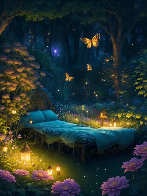 Colour Pallettes, Eco Village, Enchanted Gardens, Scenic Wallpaper, Rustic Bathroom Designs, Fantasy Worlds, House Arch Design, Midnight Garden, Mystical Forest