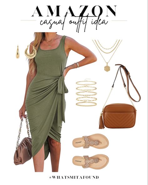 Casual summer fashion finds Amazon Summer Outfits, Outfit Ideas From Amazon, Amazon Fashion Finds, Amazon Dresses, Summer Outfit Ideas, Casual Summer Outfit, Neck Wrap, Style Summer, Casual Summer Outfits