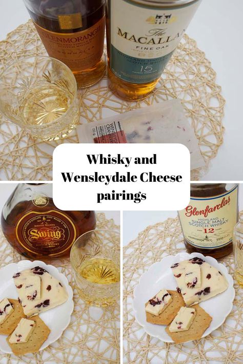 Delicious Whisky and Wensleydale Cheese Pairing ideas including Johnnie Walker Swing, Glenfarclas and Macallan. Whisky And Food Pairings, Whiskey And Cheese Pairing, Beer And Cheese Pairing, Sauvignon Blanc Cheese Pairing, Wensleydale Cheese, Penderyn Whisky, Cheese Pairings, Johnnie Walker, Food Pairings