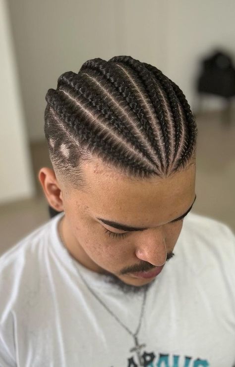 Cornrow Going Back Hairstyles, Braided Hairstyles For Studs, Mans Braid Hairstyle, Stud Braids, Stud Braid Hairstyles, Man Braids Hairstyles, Stud Haircut, Braids For Man, Braids Hairstyles Men