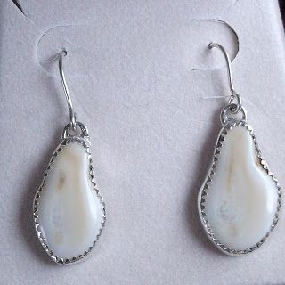 West Pine Creations: Elk Ivory Earrings This is a simple pair of e... Female Elk, Elk Ivory Jewelry, Elk Ivory, Ivory Jewelry, Tatting Shuttles, Butterfly Books, Ivory Earrings, Tatting Jewelry, Bow Ring