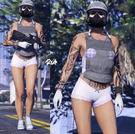 Id Name Ideas, Gta 5 Matching Outfits, Gta Girl, Gta Online Female Outfits, Gta 5 Outfits, Gta Outfits, Video Game Outfits, 5 Outfits, Gta Rp