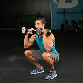 Dumbbell Squat To Shoulder Press Cardio Hiit Workouts, Shoulder Press Workout, Full Shoulder Workout, Dumbbell Workout Routine, Hiit Treadmill, Shoulder Workouts, Full Body Dumbbell Workout, Dumbbell Squat, Shoulder Exercises