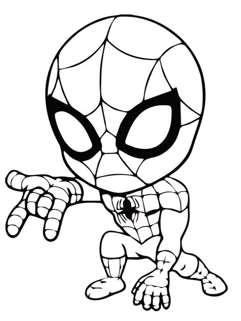 Spiderman Coloring Sheet, Spider Man Cute Drawing, Spiderman Drawing Ideas, Spider Man For Coloring, Super Iron Man, Spiderman Outline, Black Spiderman Coloring Pages, Spidey Color Page, Spiderman Spiderverse Coloring Page