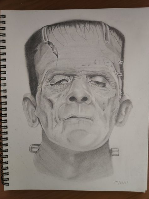 #frankenstein #drawing #pencil Frankenstein Drawing, Drawing Pencil, Frankenstein, Pencil, Drawings, Art