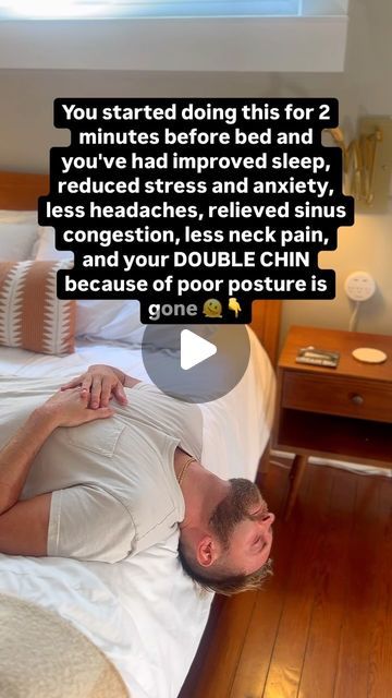 James Moore on Instagram: "Reduce stress and sleep better with this simple technique! This position provides a nice inversion for the head, neck and shoulders! By hanging your head in this inverted position, gravity is working to pull your head and spine into alignment and taking the pressure off your muscles and nerves, improving cervical pain. Increased blood flow is also a massive benefit here! FOLLOW TO RELAX! This is not medical advice! This is for entertainment and what works for me!  #viral" Relieve Sinus Congestion, Cervical Pain, Sinus Congestion, Improve Sleep, Poor Posture, Shoulder Pain, Wellness Fitness, Neck Pain, Medical Advice