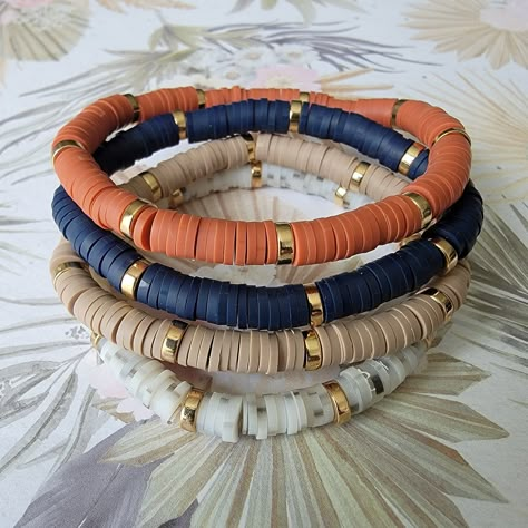 🍁 The listing is for Individual Autumn Neutral Colored bracelets. These beauties can be worn by themselves, or as a stack!  I offer a variety of sizes from xs to xxl. You can find instructions on how to easily measure your wrist! 🍁All bracelets are FINAL SALE as these are custom orders. Please double check your bracelet size for optimal comfort fit  🍁 CARE INSTRUCTIONS: - Avoid contact with water to improve longevity. -Roll bracelets onto your wrist to avoid over stretching. If you have any questions or specific requests, please feel free to reach out in my messages! I will get back to you ASAP! DONT FORGET TO TAG ME ON INSTAGRAM WITH YOUR STYLING!!  https://www.instagram.com/theruffledpebble/ Autumn Neutral Beaded Individual Bracelets, Stackable Bracelets, Beaded Bracelets, Fall Bracel Bracelets Fall, Fall Bracelets, Bracelets Heishi, Heishi Jewelry, Neutral Bracelets, Stackable Beaded Bracelets, Fall Bead, Heishi Bracelet, Beaded Braclets