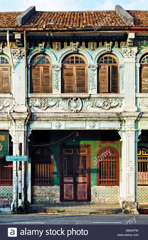 Malaysia Poster, History Of Malaysia, Architecture Photography Buildings, Penang Island, Penang Malaysia, House Sketch, Colonial Architecture, Traditional Architecture, Urban Sketching