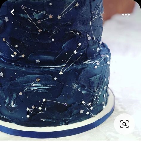 30 Cake Ideas, Constellation Cake, Cake Ideas For Birthday, Childhood Traumas, Constellation Wedding, 30 Cake, Wedding Cake Design, Galaxy Cake, Written In The Stars