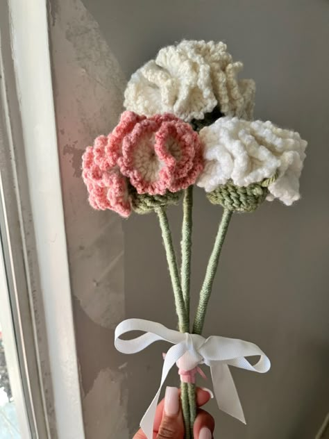 Crocheted Carnations Patterns, Crochet Carnation, Crochet Carnation Flower, Carnation Crochet, Carnations Crochet, Crochet Carnation Bouquet, Carnation Flower Crochet Pattern, Crochet Carnation Flower Bouquet, Crochet Flowers Easy