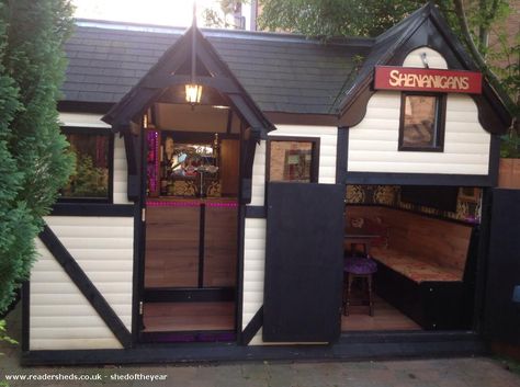 Outdoor Bar Shed, The Gongoozler, Pub Shed Ideas, She Shed Bar, Home Pub Ideas, Pool Bar Ideas, Shed Bar Ideas, Shed Pub, Backyard Pub