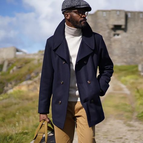 Mens Navy Peacoat Outfits, Navy Coat Outfit Men, Blue Overcoat Men, Navy Peacoat Outfit Men, Blue Peacoat Outfit, Navy Peacoat Outfit, Mens Peacoat Outfit, Mens Navy Peacoat, Peacoat Outfit Men