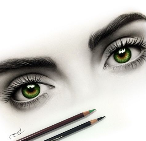 Mesmerizing Pencil Drawing Works by Ayman Fahmy                                                                                                                                                      More Realistic Eye Drawing, 3d Drawings, Art Instructions, Color Pencil Drawing, A Pencil, Chiaroscuro, Beautiful Drawings, Love Drawings, Realistic Drawings