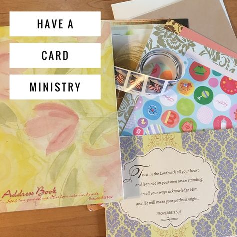 Card Ministry Ideas, Ministry Appreciation, Be A Blessing To Others, Rs Activities, Secret Pal, Be A Blessing, Christian Family, Handmade Thank You Cards, Chair Exercises