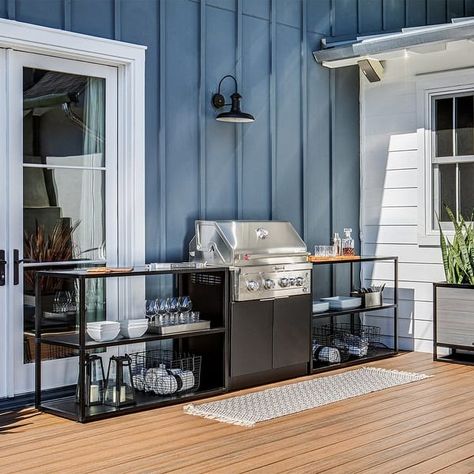 Outdoor Kitchen Series Counter Long - Stainless Steel - On Sale - Bed Bath & Beyond - 32416958 Outdoor Kitchen Counter, Grill Stand, Modular Outdoor Kitchens, Build Outdoor Kitchen, Steel Bed, Stainless Steel Countertops, Inspire Me Home Decor, Small Backyard Patio, Small Backyard Design