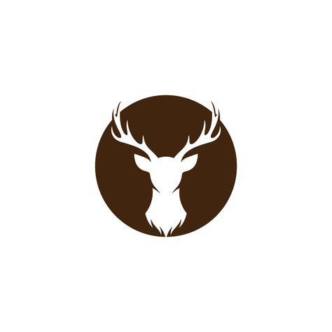 Deer Logo, Creative Logo Design, White Stag, Deer Head, Logo Design Creative, Creative Logo, Design Vector, Vector Art, Deer